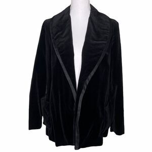 Vintage Paganne black velvet blazer - size 10